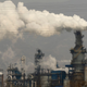 Smoke and steam rise from a coal processing plant in Hejin in central China’s Shanxi Province.